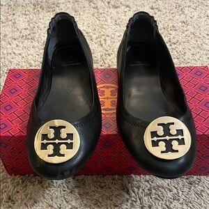 Tory Burch Black Ballet Flats